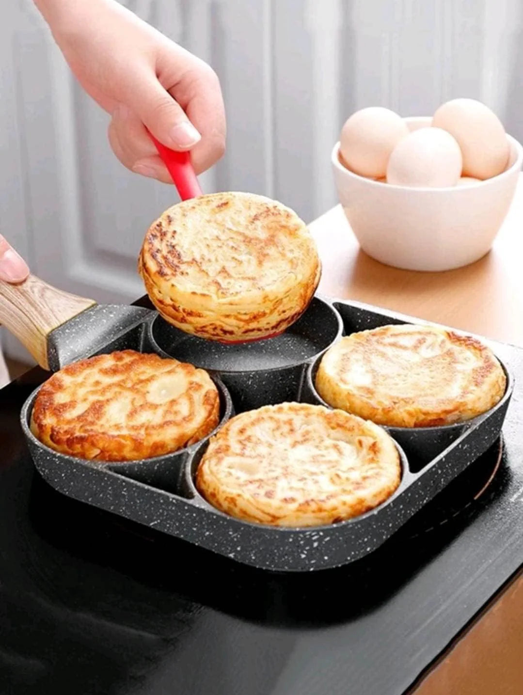 🔥🍳 Sartén Multifuncional 4 en 1 | Cocina Fácil y Rápida 🍔🥞