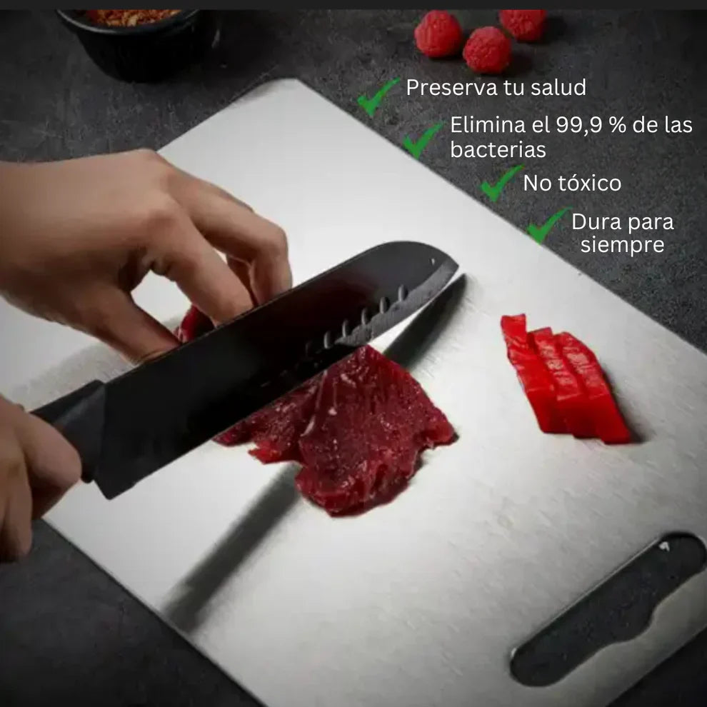 🔪✨ TitanWare | Tabla para Picar en Acero Inoxidable 🛡️