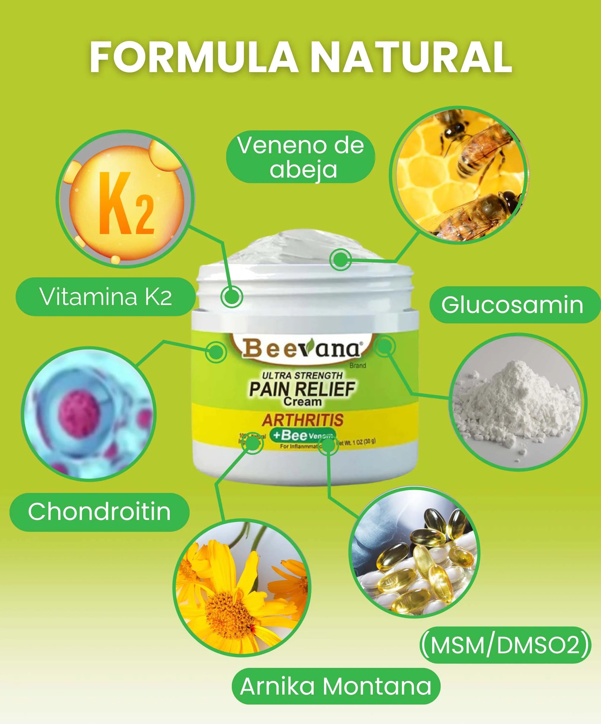 2X1🐝 Beevana – Crema Natural para Dolores Musculares y Articulares 🌿 ¡Alivio rápido y efectivo del dolor de las articulaciones!
